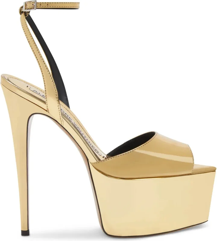 116mm Metallic Finish Sandals