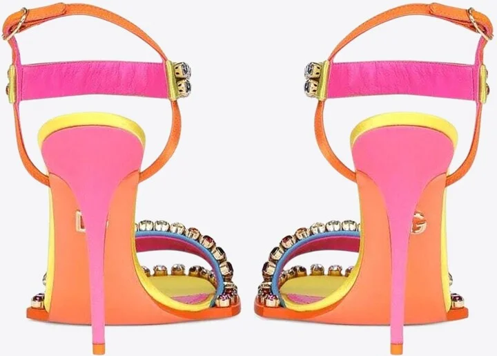 120 Crystal-Embellished Leather Sandals - Image 2