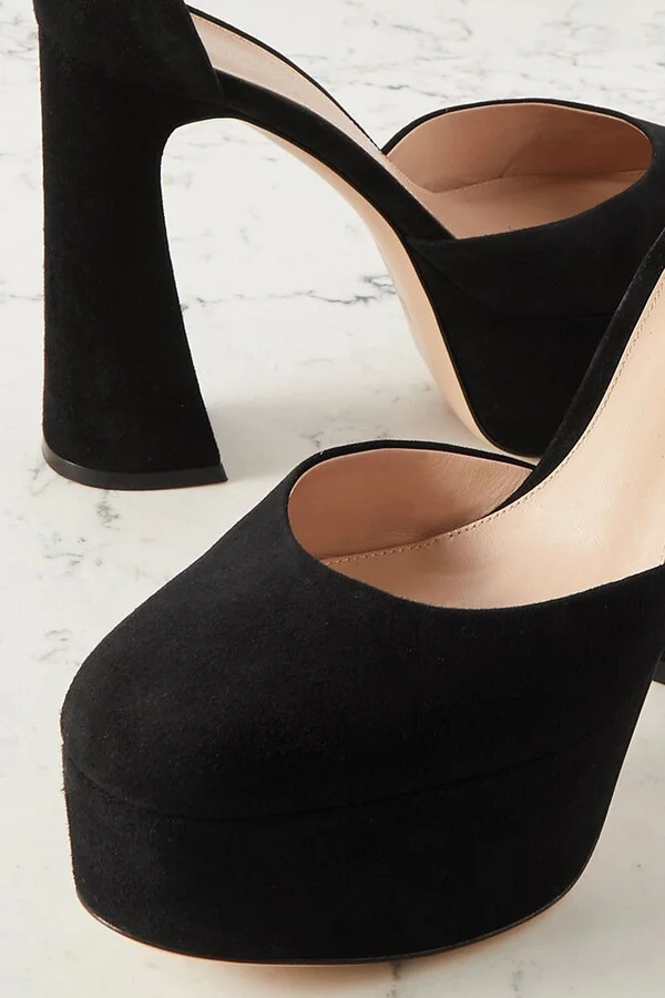120 Holly suede platform pumps - Image 4