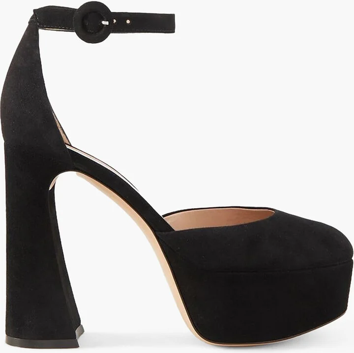 120 Holly suede platform pumps