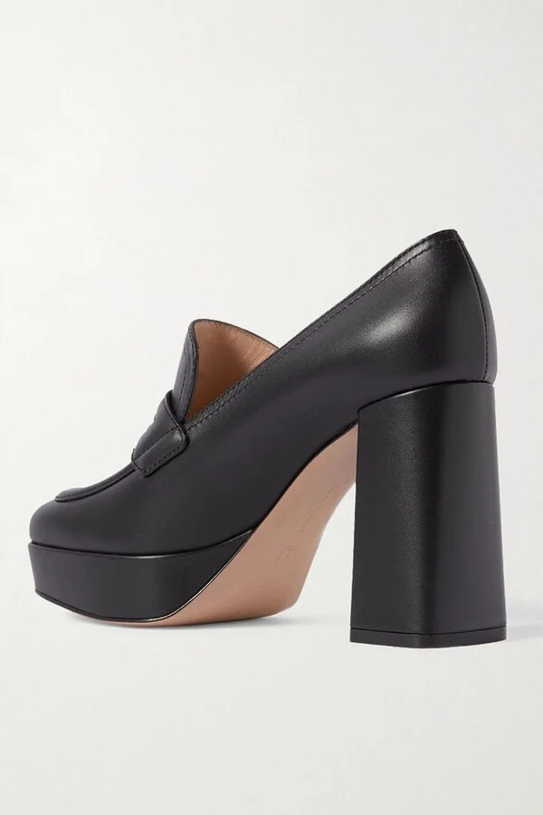 120 Leather Platform Pumps - Image 3