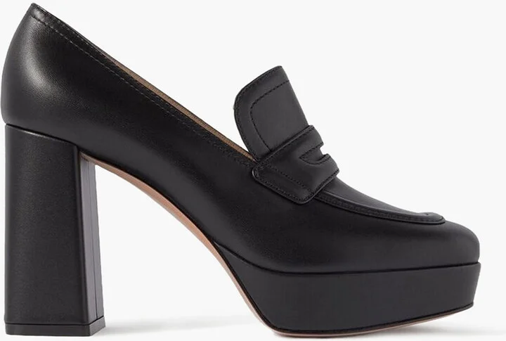 120 Leather Platform Pumps