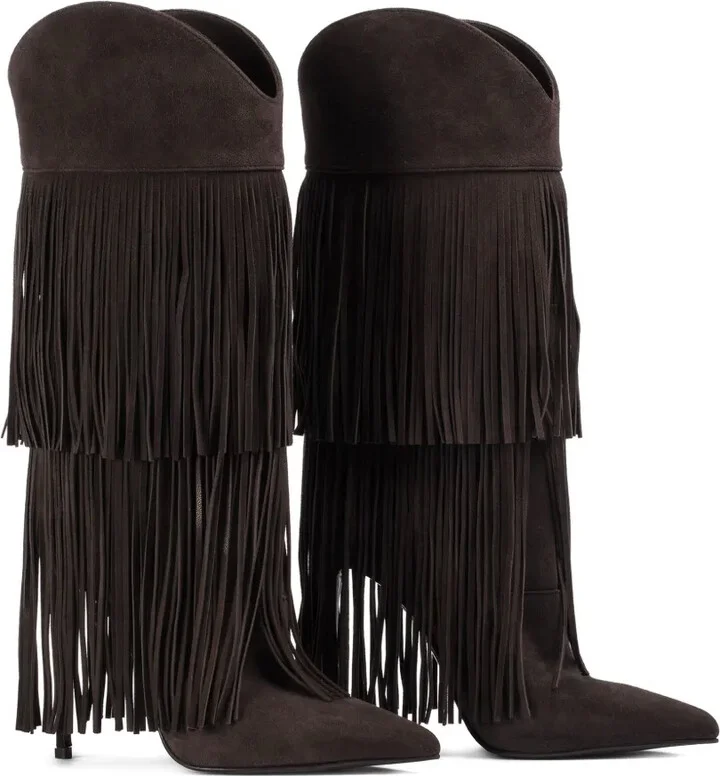 120mm Andy layered-fringe cowboy boots - Image 2