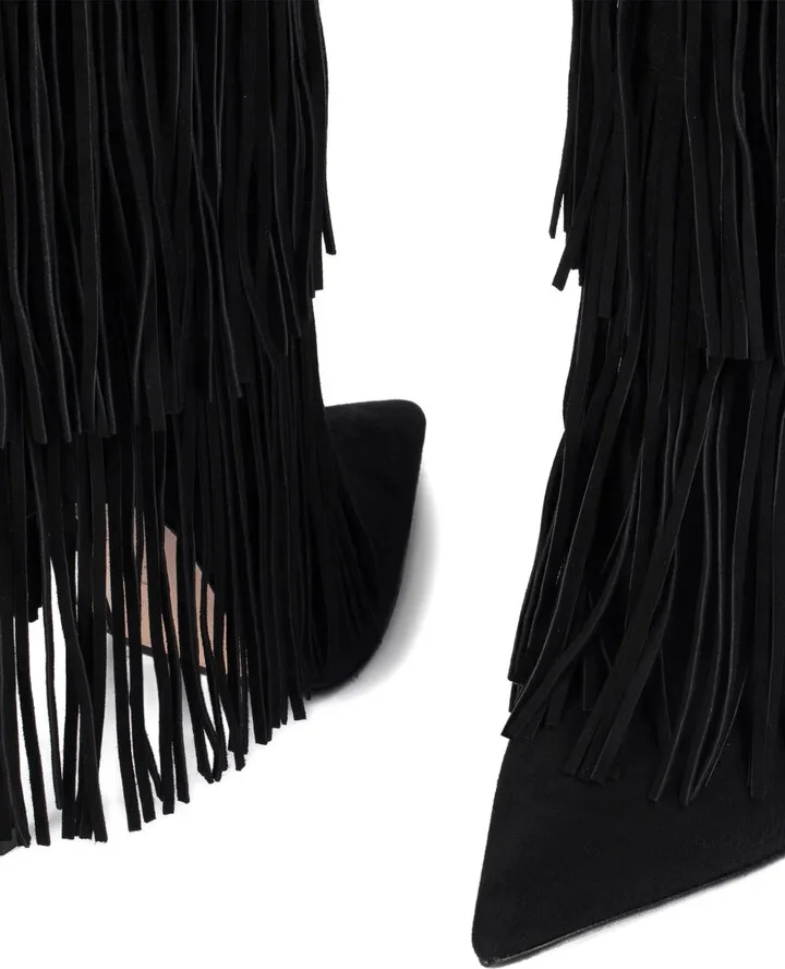 120mm Andy tiered-fringe suede boots - Image 4