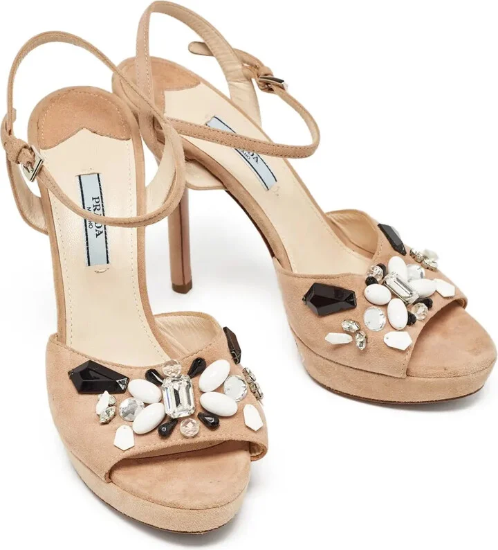 120mm Bead-Embellished Sandals - Image 4