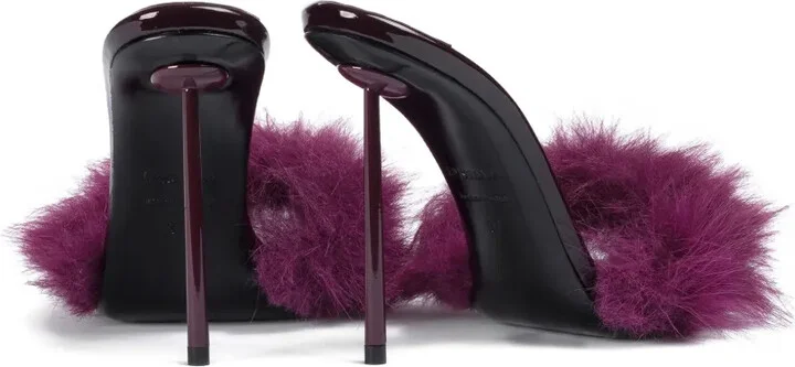 120mm Bella feather-embellished patent-leather mules - Image 4