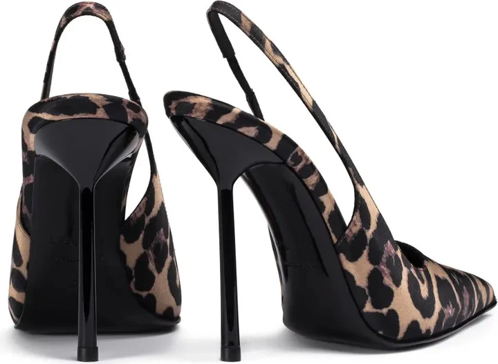 120mm Bella leopard-print slingback pumps - Image 3
