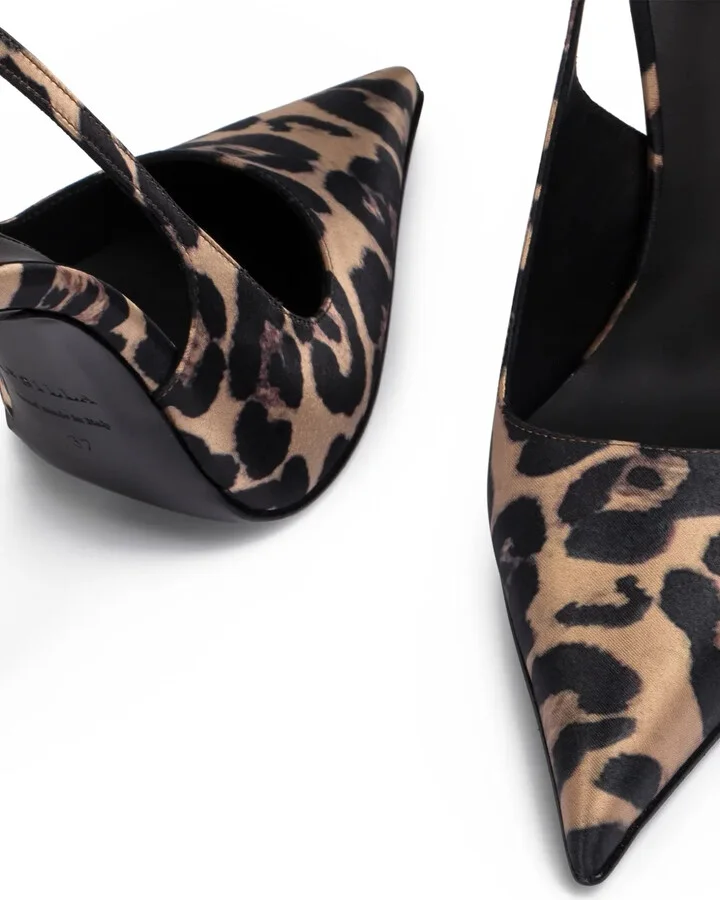 120mm Bella leopard-print slingback pumps - Image 4