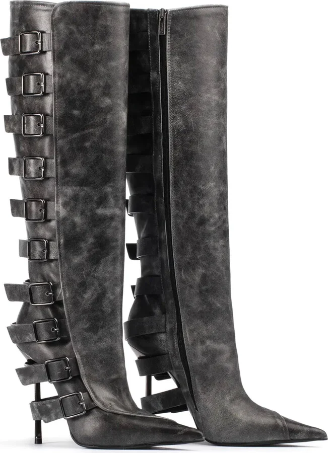 120mm Buckle Detailed Boots - Image 2