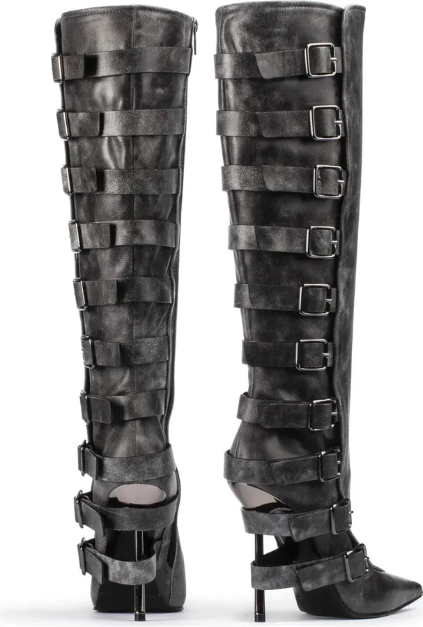 120mm Buckle Detailed Boots - Image 3