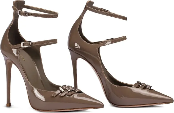 120MM buckle-strap pointed-toe pumps - Image 2