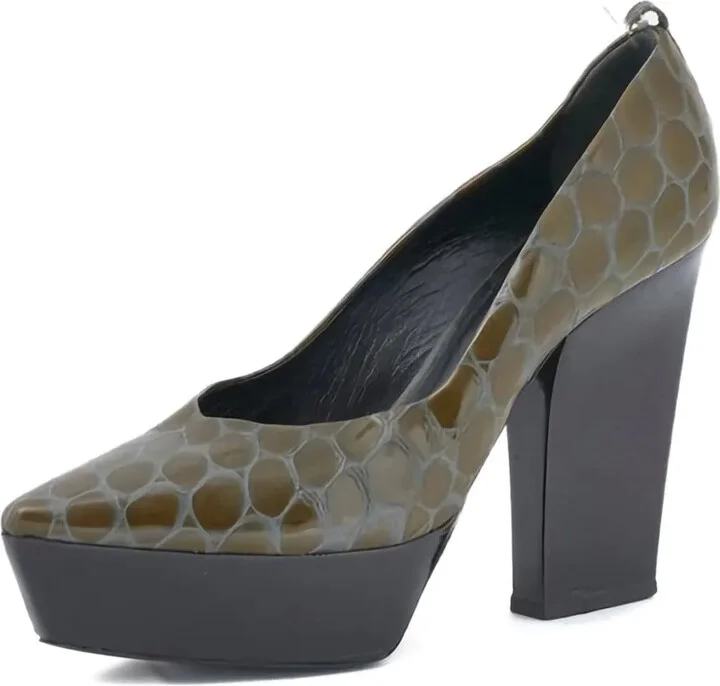 120mm Croc-Embossed Pumps - Image 2