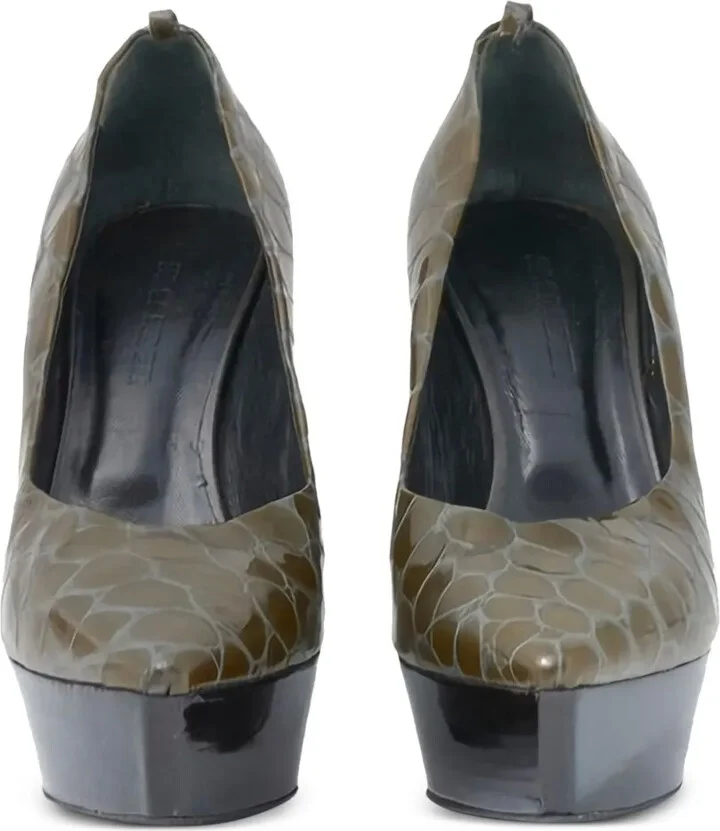 120mm Croc-Embossed Pumps - Image 4