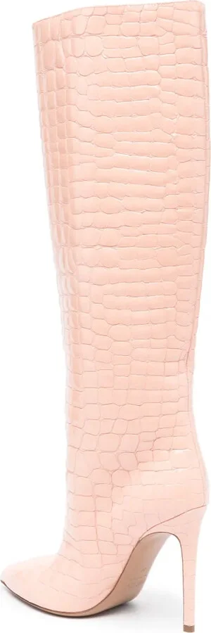 120mm Crocodile-Embossed Leather Boots - Image 3