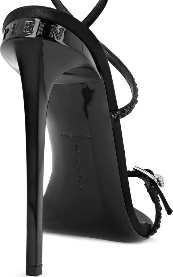 120mm Crystal-Embellished Buckle Sandals - Image 3