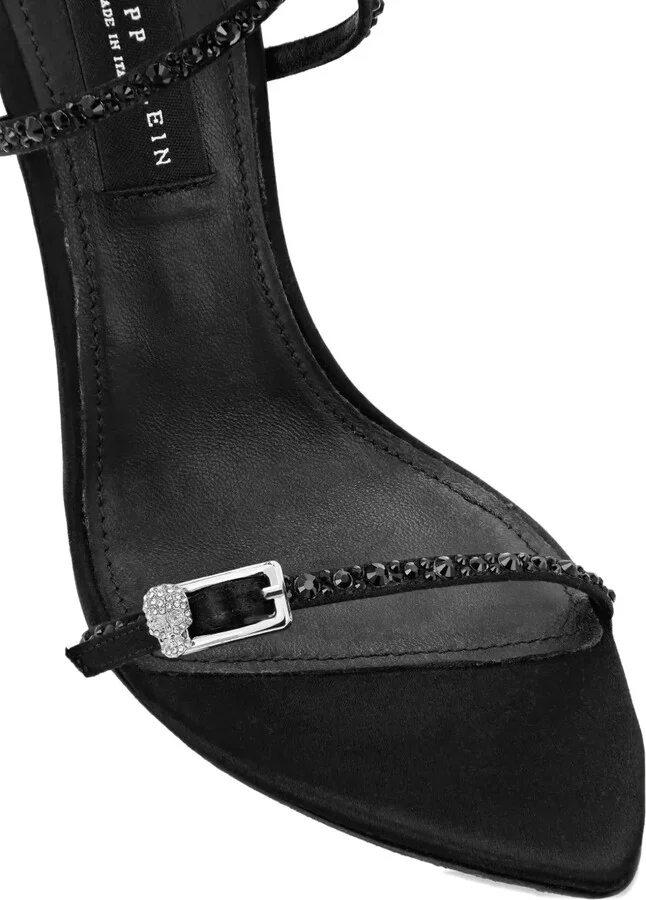 120mm Crystal-Embellished Buckle Sandals - Image 4
