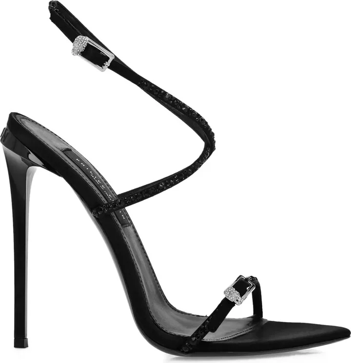 120mm Crystal-Embellished Buckle Sandals