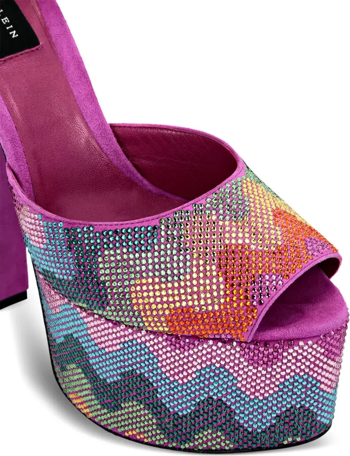 120mm Crystal-Embellished Leather Pumps - Image 4