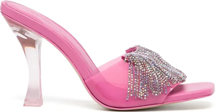 120mm Crystal-Embellished Open-Toe Mules