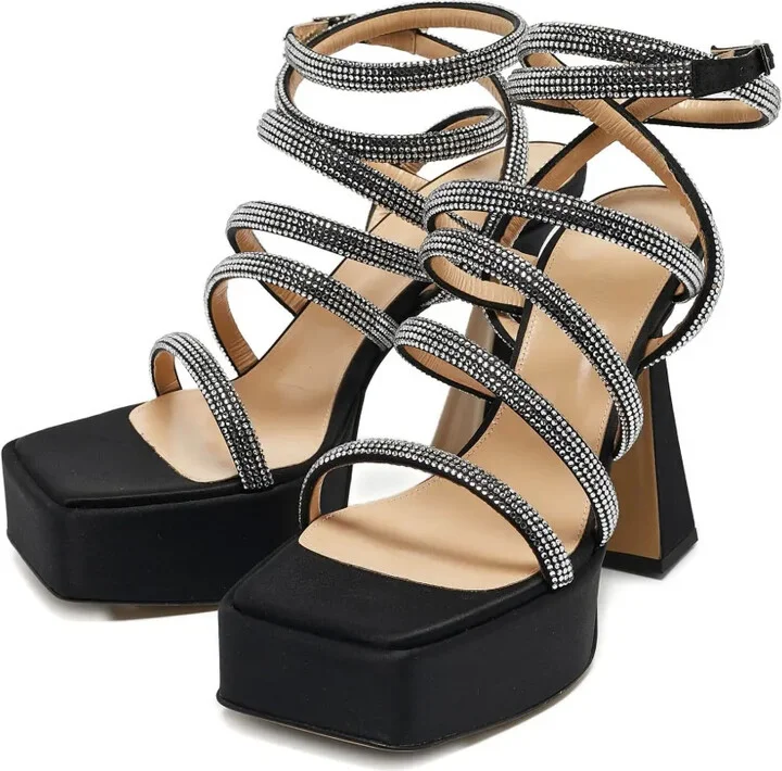 120mm Crystal-Embellished Sandals - Image 2