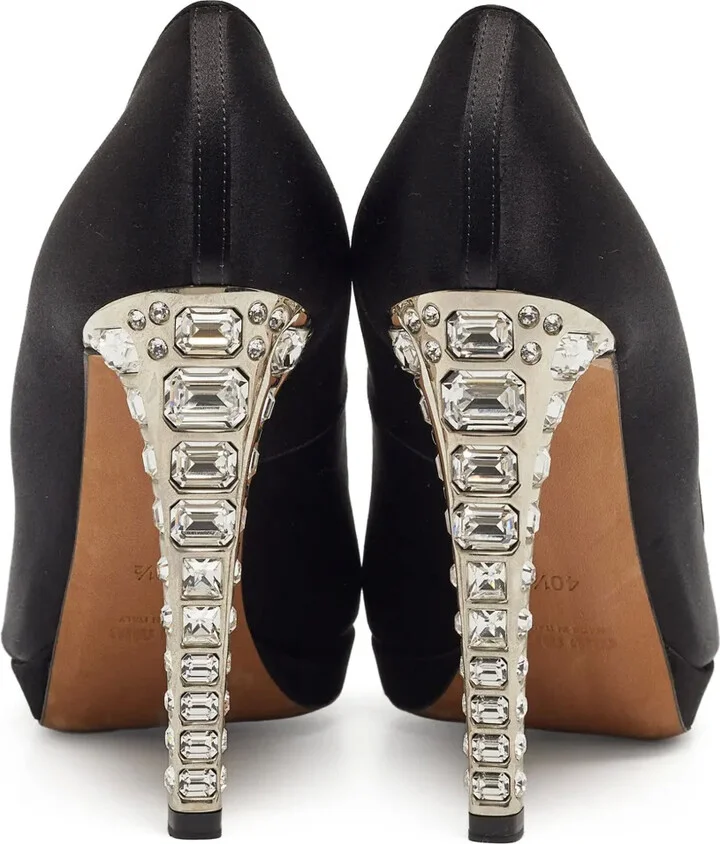 120mm Crystal-Embellished Satin Pumps - Image 4