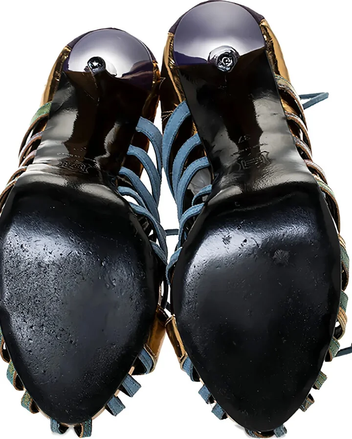 120mm Cut-Out Lace-Up Boots - Image 4