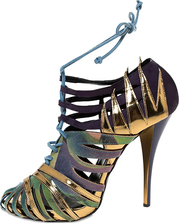 120mm Cut-Out Lace-Up Boots