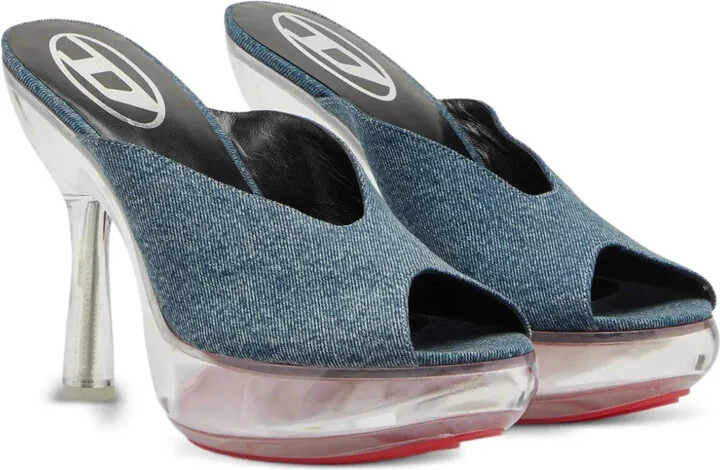 120mm D-Lake denim platform sandals - Image 2