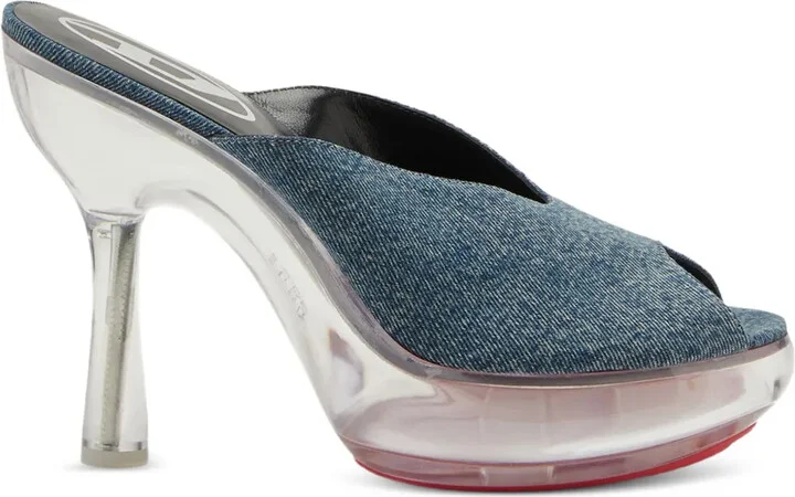 120mm D-Lake denim platform sandals