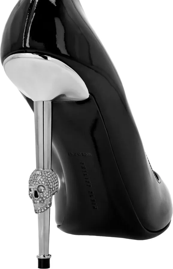120mm Decolette leather pumps - Image 4