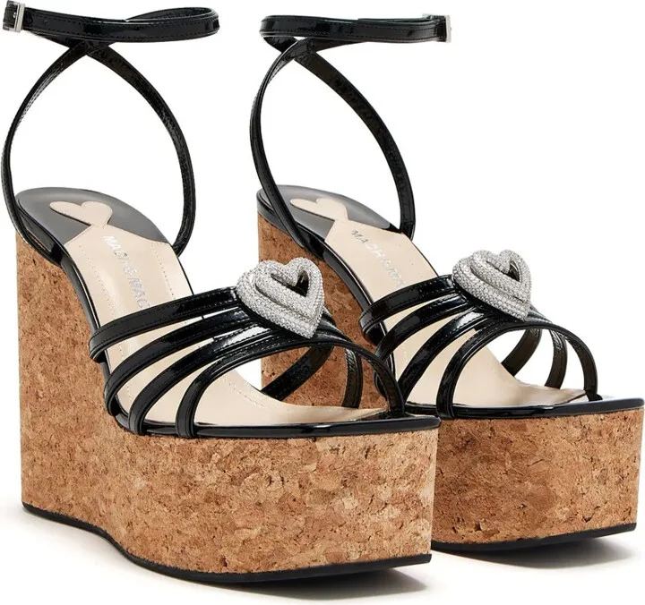 120mm Double-Embellished Heart Sandals - Image 2