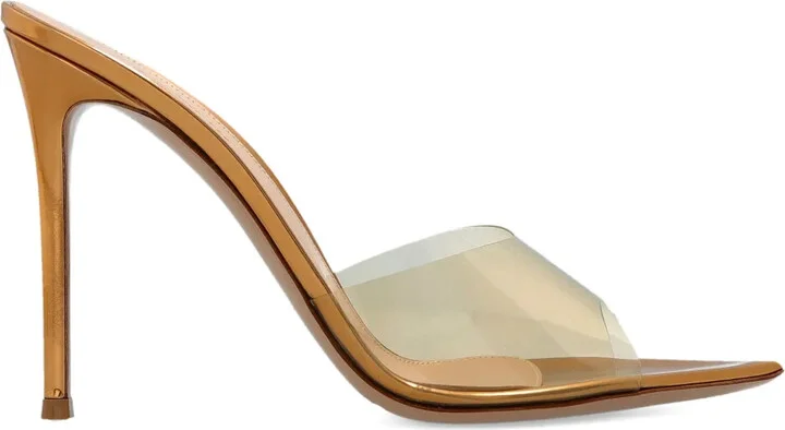 120mm Elle metallic pointed-toe sandals