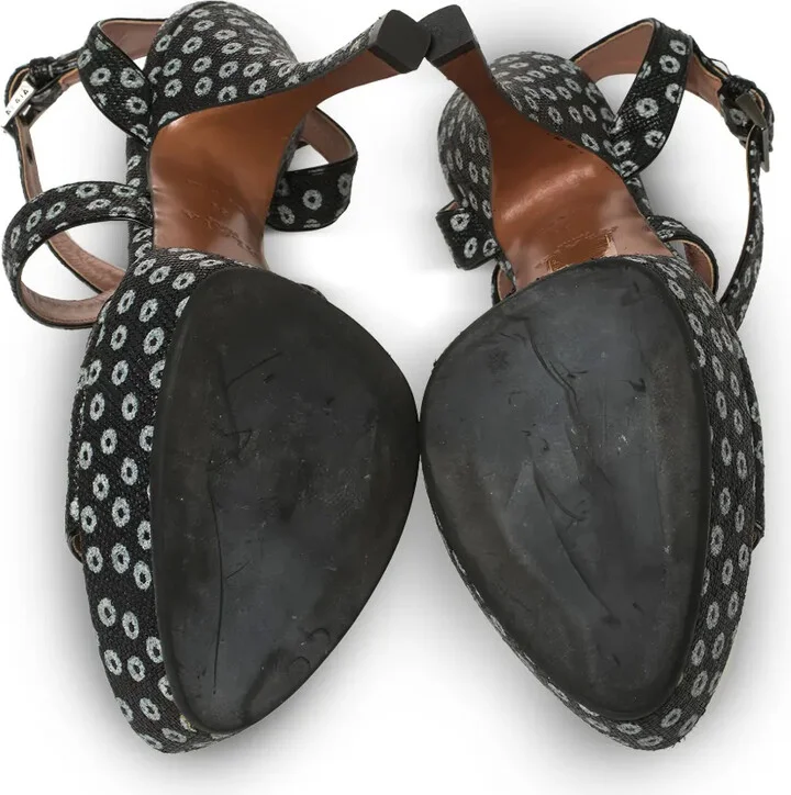 120mm Floral-Print Cross Sandals - Image 5