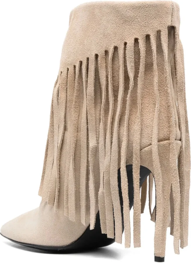 120mm Fringe-Detail Ankle Boots - Image 3