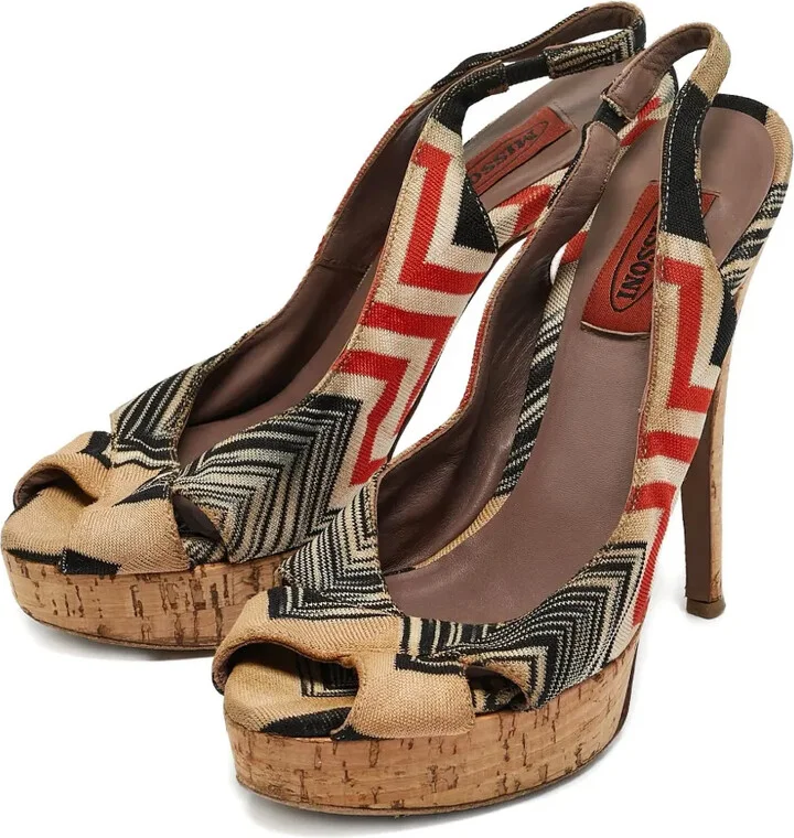 120mm Geometric Slingback Platform Sandals - Image 2