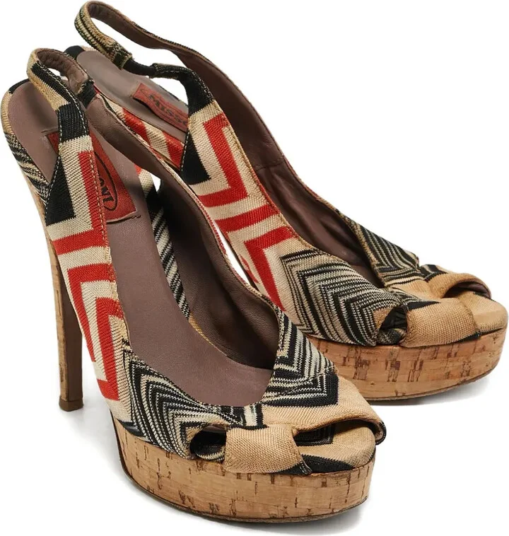 120mm Geometric Slingback Platform Sandals - Image 3