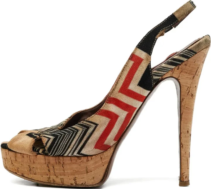 120mm Geometric Slingback Platform Sandals