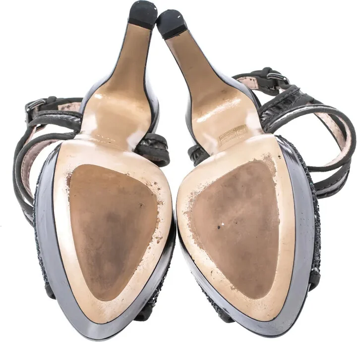 120mm Glitter-Detail Platform Sandals - Image 4