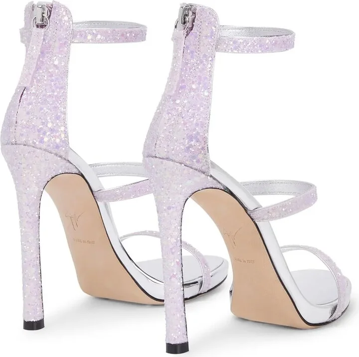 120mm Glittered Stiletto Sandals - Image 3