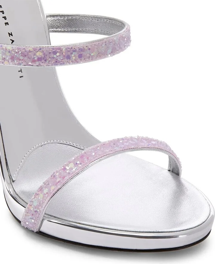 120mm Glittered Stiletto Sandals - Image 4