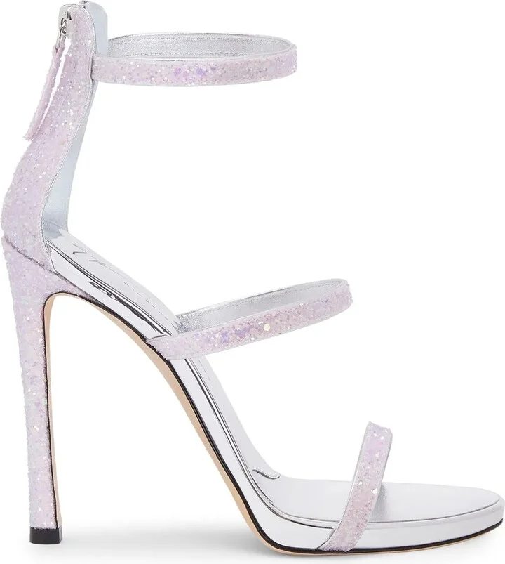 120mm Glittered Stiletto Sandals