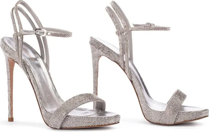 120mm Gwen rhinestone-embellished leather sandals - Image 2