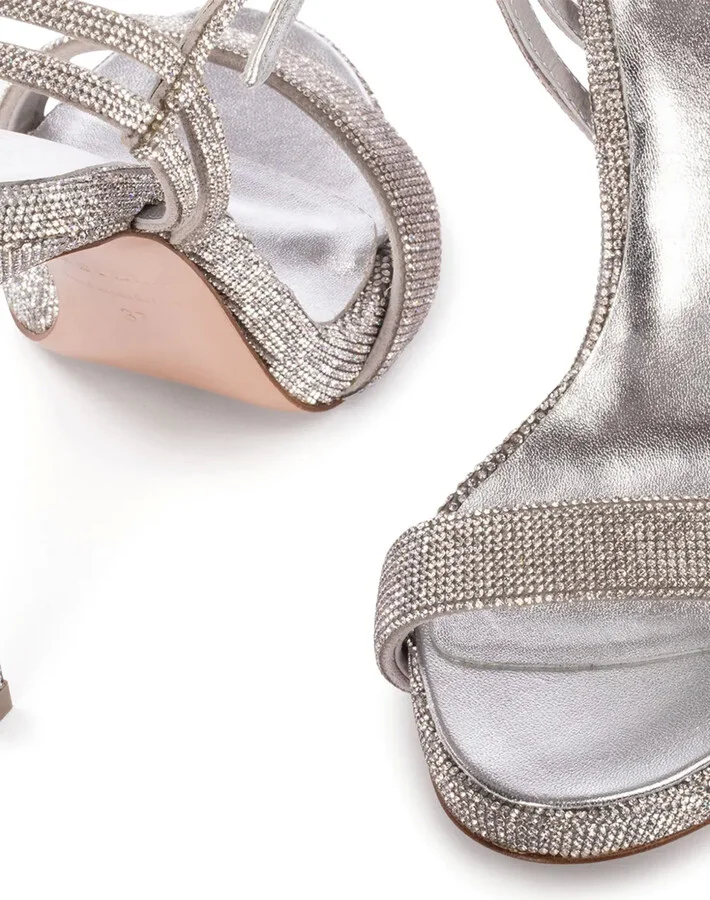 120mm Gwen rhinestone-embellished leather sandals - Image 4