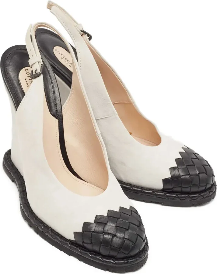120mm Intrecciato-detail leather pumps - Image 2
