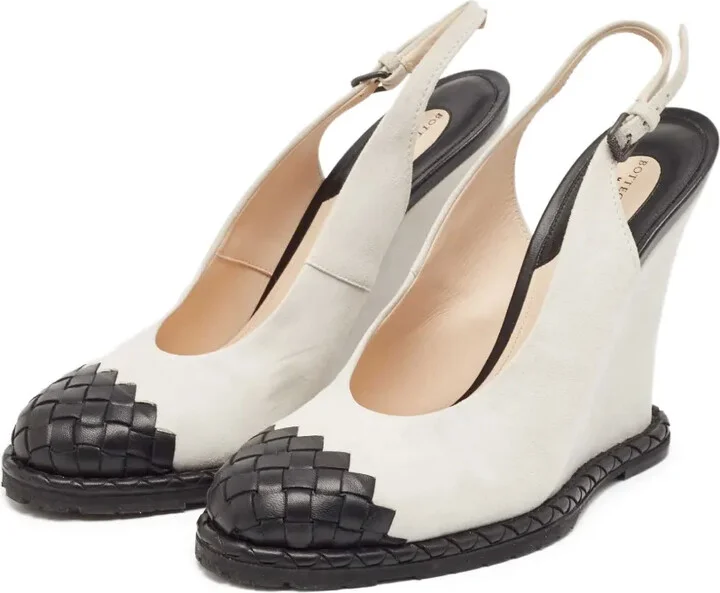 120mm Intrecciato-detail leather pumps - Image 4