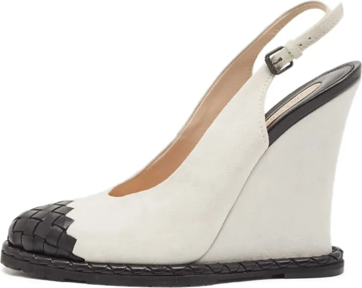 120mm Intrecciato-detail leather pumps