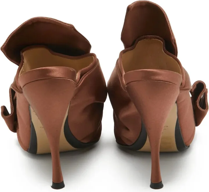 120mm Knotted Satin Sandals - Image 3