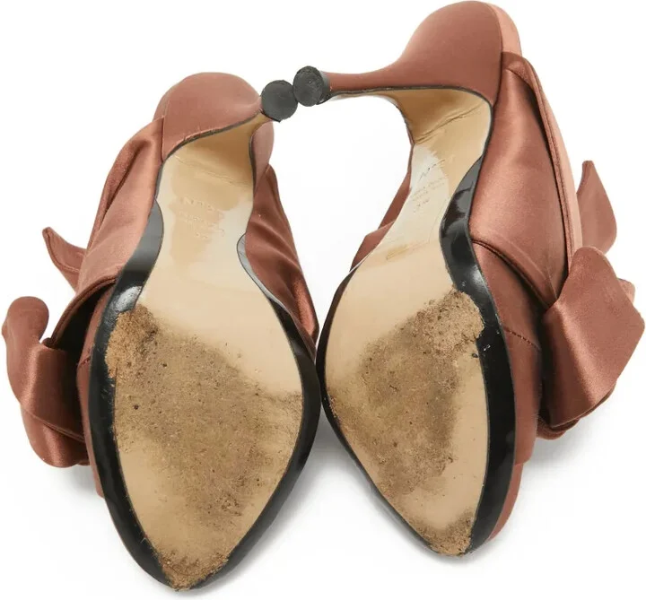 120mm Knotted Satin Sandals - Image 5