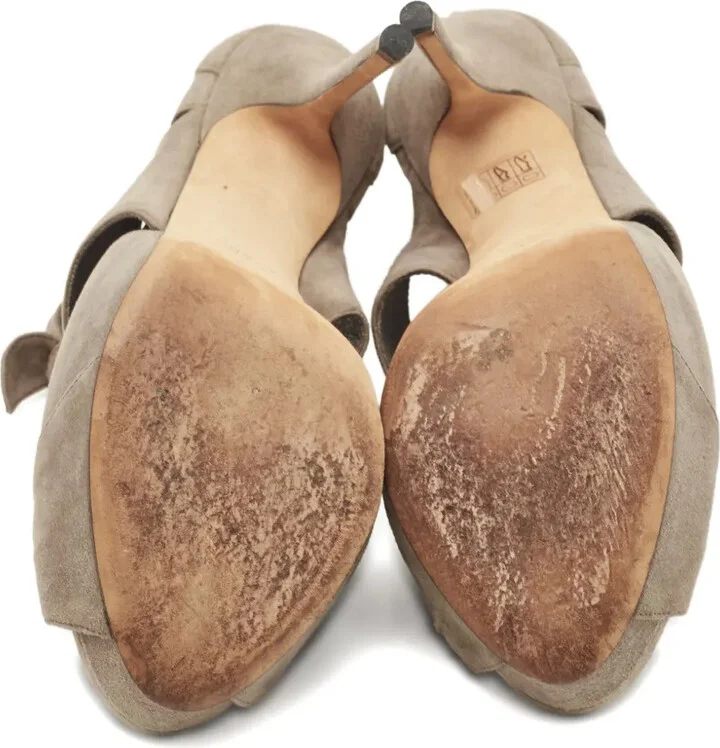 120mm Knotted Suede Sandals - Image 4