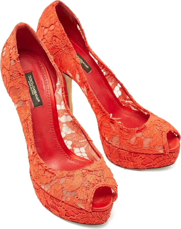 120mm Lace Platform Pumps - Image 2